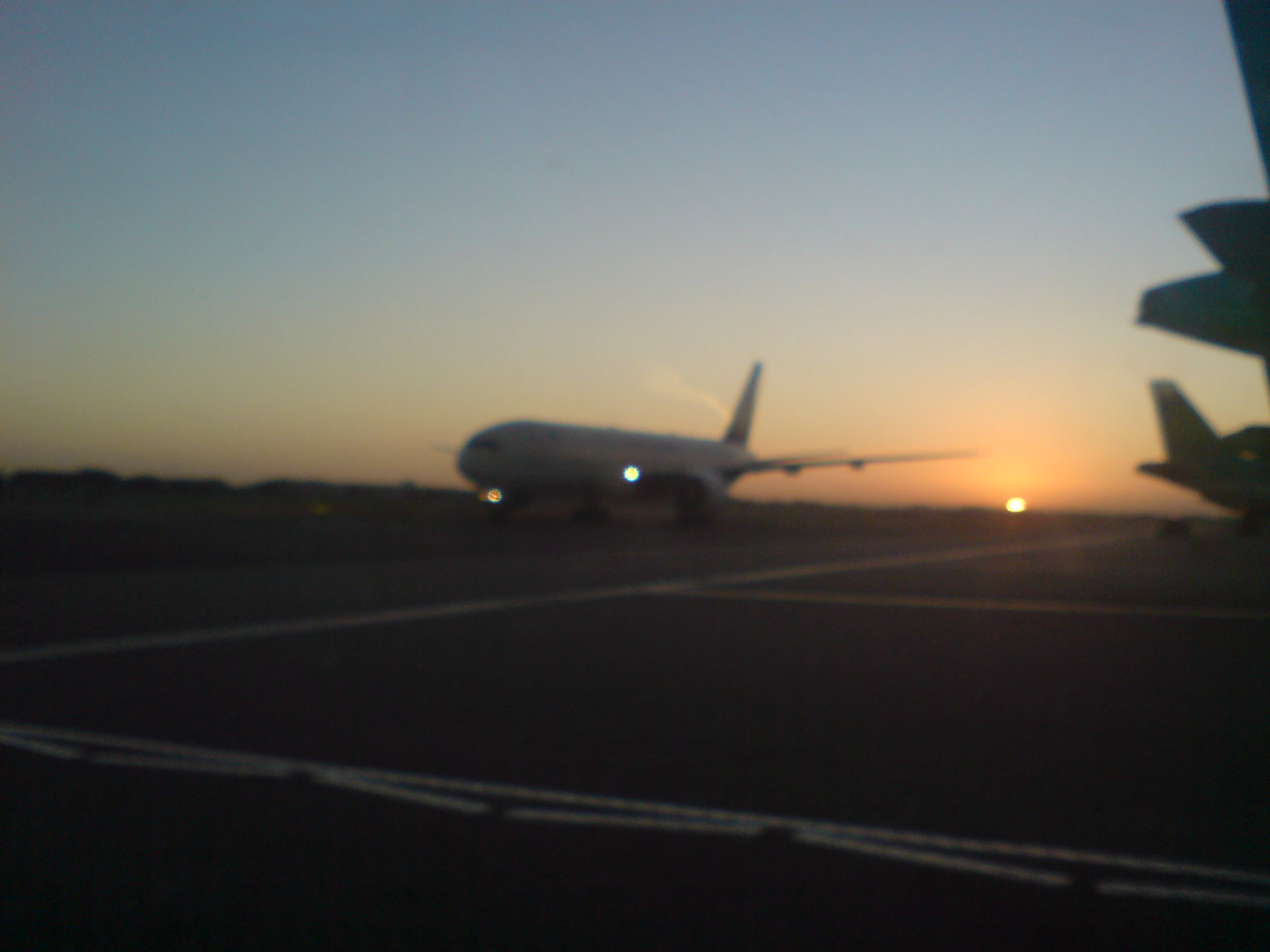 Plane and sun