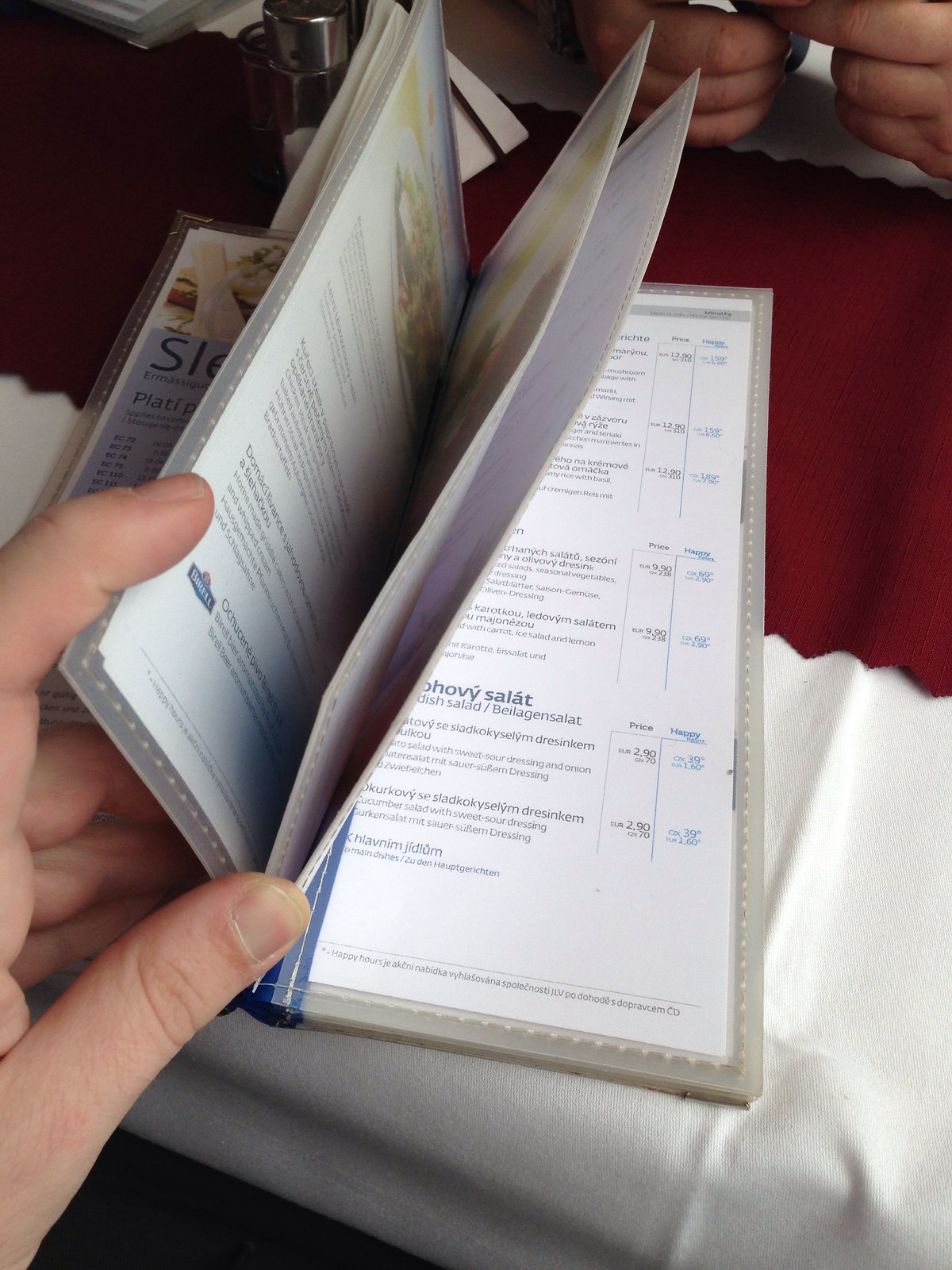 Onboard menu