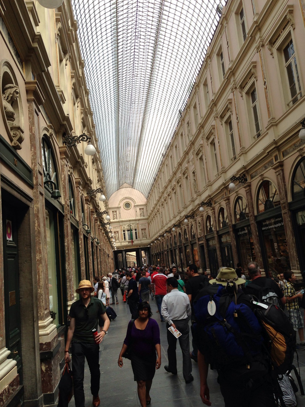 A shopping arcade, Brussels