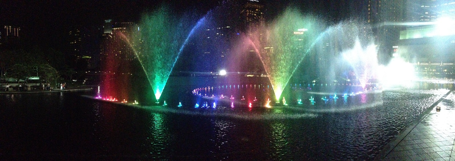 The coloured fountains in KLCC park