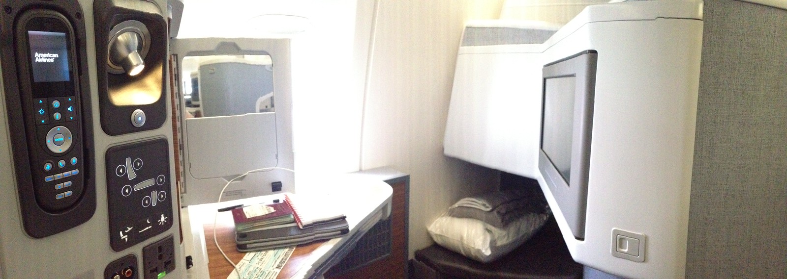 American Airlines business class seat panorama