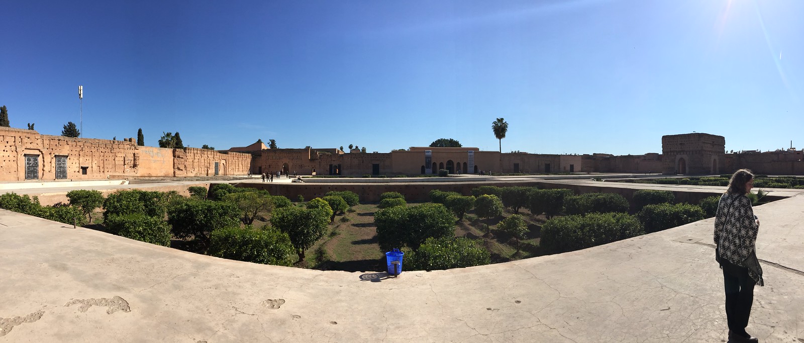 The sunken gardens of the ruined palace
